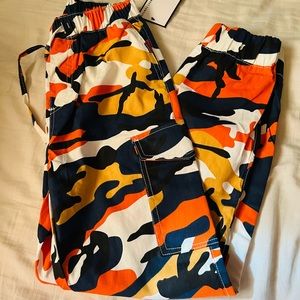 Almost famous orange cargo joggers